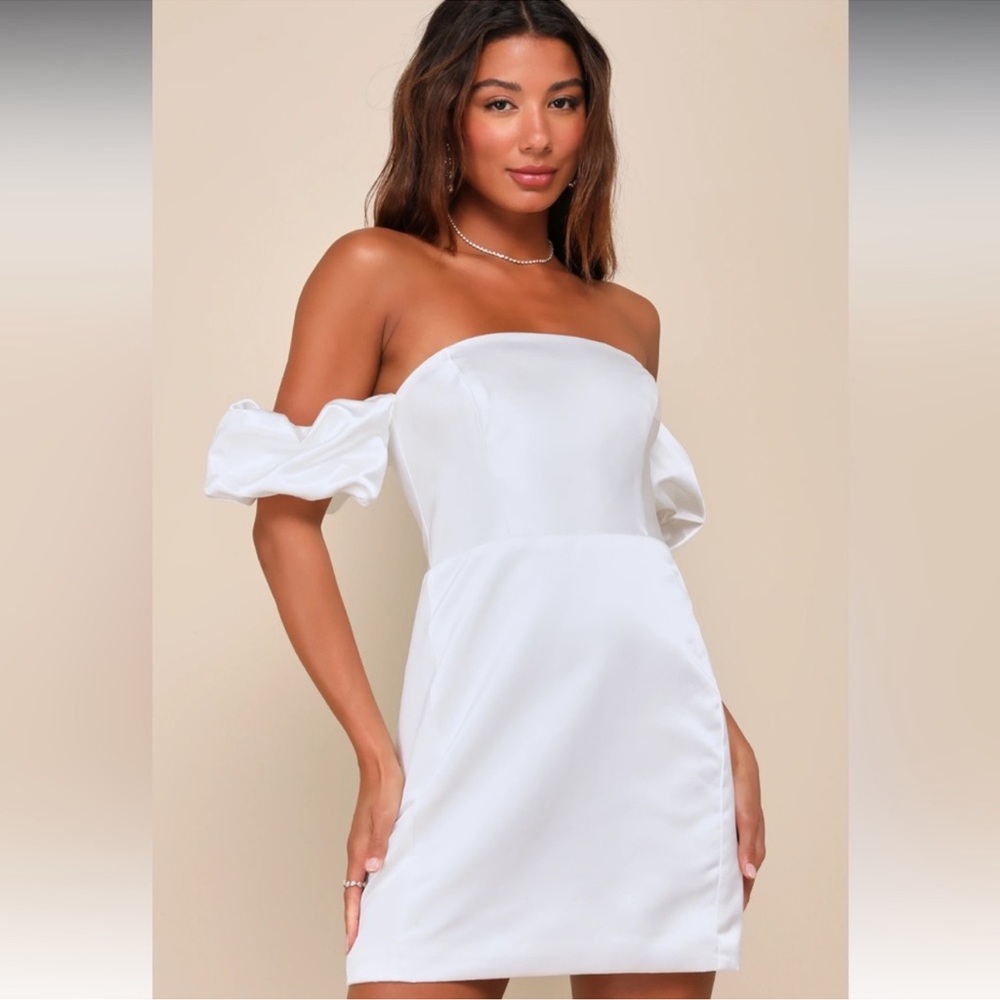Elegant White Off-Shoulder Dress
